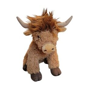 The Petting Zoo Baby Highland Cow Plush Stuffed Animal 13"